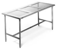 Eagle Group EPCRT3660T 36" x 60" electropolished finish, cleanroom table - perforated top.