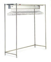 Eagle Group EP2448-GR 24" x 48" electropolished finish, freestanding gowning rack with hang