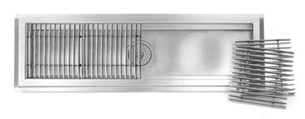 Eagle Group FT-1272-SG 12" x 72" floor trough with stainless steel grating.