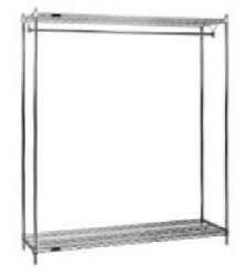 Eagle Group GRS1848C 18" x 48" stationary garment rack, with one top and one bot