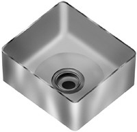 Eagle Group FNWNF-20.5-20.5-5-1 20.5" x 20.5" x 5" OEM sink bowl with fabricated straight wall, 14 g