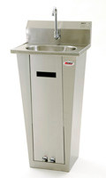 Eagle Group HSA-10-FA-P 14 3/4" x 18 7/8" x 39 1/4" foot-operated pedestal unit, includes spou