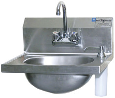 Eagle Group HSA-10-F-DS 14 13/16" x 18 7/8" x 12 3/4" hand sink with deck-mounted soap dispen
