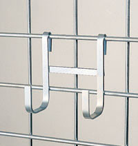 Eagle Group LDH 2 1/4" x 4 1/4" x 3/8" large double hook. Made of heavy gauge chrome-p