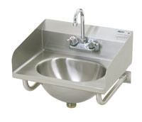 Eagle Group HSA-10-FTWS-LRS 14 3/4" x 18 7/8" x 12 3/4" hand sink with side splashes, includes; f
