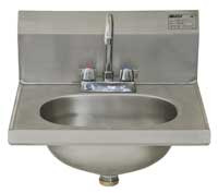 Eagle Group HSAD-10-F 16 1/2" x 18 7/8" x 12 3/4" hand sink with deck mount faucet, 9 3/4"