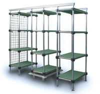 Eagle Group LMUK1854-S 18" x 54" mobile unit kit for master trak overhead track LIFESTOR poly