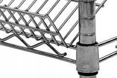 Eagle Group M1860Z 18" x 60" EAGLEbrite zinc angled shelf, hanger rails included