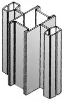 Eagle Group MMNSBB-9 108" NSF-approved grey epoxy heavy duty uprights - for cantilevered sh
