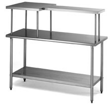 Eagle Group MOS1284R 12" x 84" table mounted shelf, right side model.