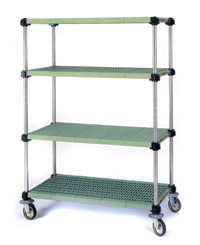 Eagle Group S2336PSM-M 23" x 36" LIFESTOR solid shelves with stainless steel rails for mobile
