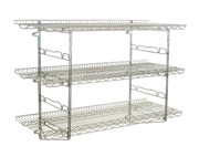 Eagle Group S3-3B-SSW1836C 18" x 36" chrome finish, 3 tier bracket kit, 3 shelves and 1 pair of b