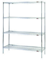 Eagle Group S4-63-2172Z EAGLEbrite Zinc Four-Shelf Starter Unit, 21" W x 72" L x 63 H