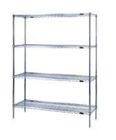 Eagle Group S4-74-1842C Chrome Four-Shelf Starter Unit, 18" W x 42" L x 74 H