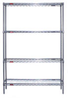 Eagle Group S4-63-2142V Valu-Master gray epoxy Four-Shelf Starter Unit, 21" W x 42" L x 63 H