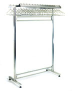 Eagle Group S2472-DGRN 24" x 72" stainless steel finish, freestanding double gowning rack, no