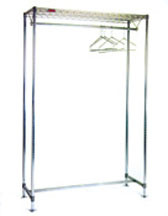Eagle Group S2472-GRT 24" x 72" stainless steel finish, freestanding gowning rack with hange