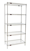 Eagle Group S5-86-2430V Valu-Master gray epoxy Five-Shelf Starter Unit, 24" W x 30" L x 86 H