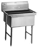 Eagle Group SFN2832-2-14/3 37" x 37" spec-master SFN series two compartment sink, (2) 14" x 32"
