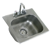 Eagle Group SR14-10-5-1 15" x 16 3/4" one-compartment, counter drop-in sink with self rim desi