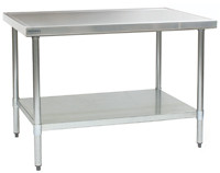 Eagle Group T2430EM 24" x 30" 14/304 stainless steel top worktable; flat top, galvanized l
