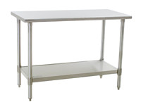 Eagle Group T2460SEB 24" x 60" 14/304 stainless steel top worktable; flat top, stainless st