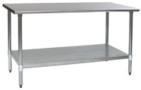 Eagle Group T3036EB 30" x 36" 16/304 stainless steel top worktable; flat top, galvanized l