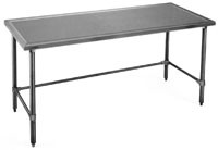 Eagle Group T3030STEM 30" x 30" 14/304 stainless steel top worktable; flat top and stainless