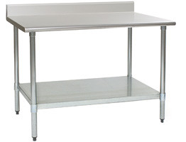 Eagle Group UT2460E 24" x 60" 14/304 stainless steel top worktable; rear upturn, galvanize