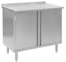 Eagle Group UCBH2460SE 24" x 60" spec-master enclosed worktable with upturn and hinged doors.