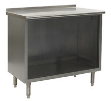 Eagle Group UOB24120SE 24" x 120" spec-master enclosed worktable with upturn and open front.