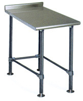 Eagle Group UT2412STEB 24" x 12" deluxe filler table rear upturn and 4 legs.