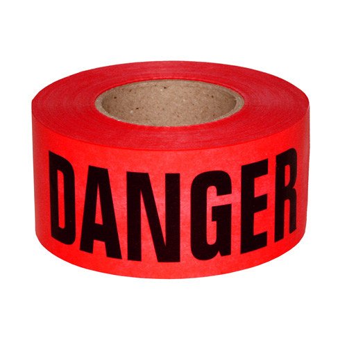 Radians BTPR04K1-30 Pre-Printed Safetape, Danger - 3.0 mil
