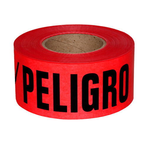 Radians BTPR06K1-20 Pre-Printed Safetape, Danger / Peligro - 2.0 mil