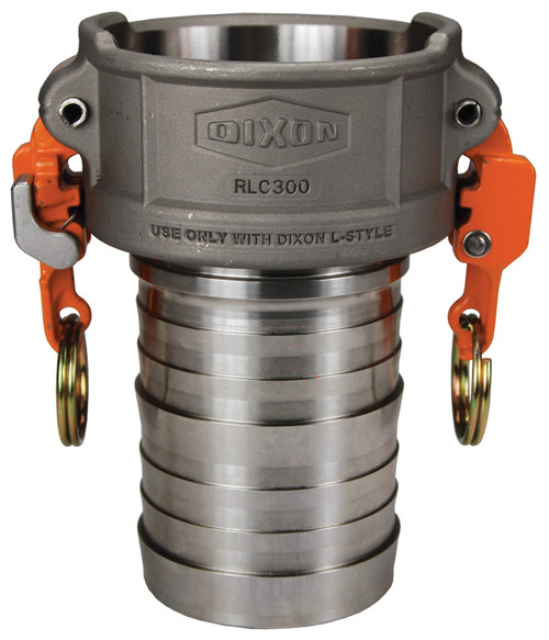 Dixon RLC200EZ 2" Vent Lock EZ Bosslock Fem Coupler x Hose Shank 316SS