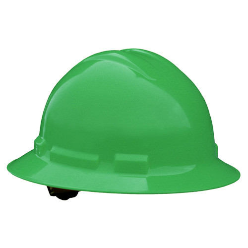 Radians QHR4-GREEN Hard Hats, Quartz Full Brim, 4 Point Ratchet Suspension, Green