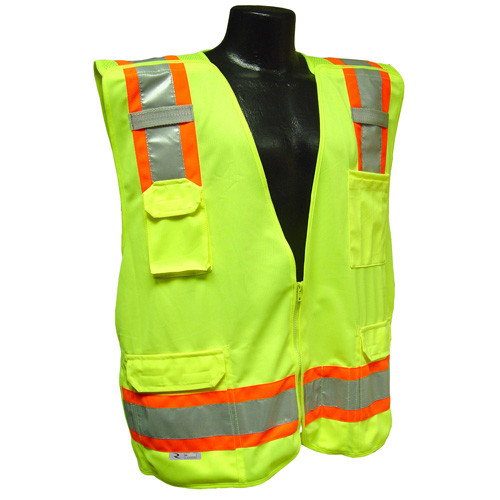 Radians SV46G2X 5 PT. Breakawy Safety Vest Class 2, Breakaway Surveyor Two Tone Breakaway Green