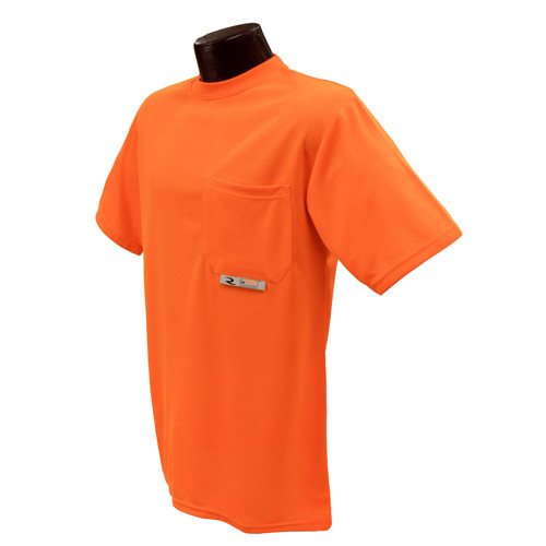 Radians ST11-NPOS-XL Saftey T-Shirt Non-Rated, Short Sleeve, Orange, X-Large