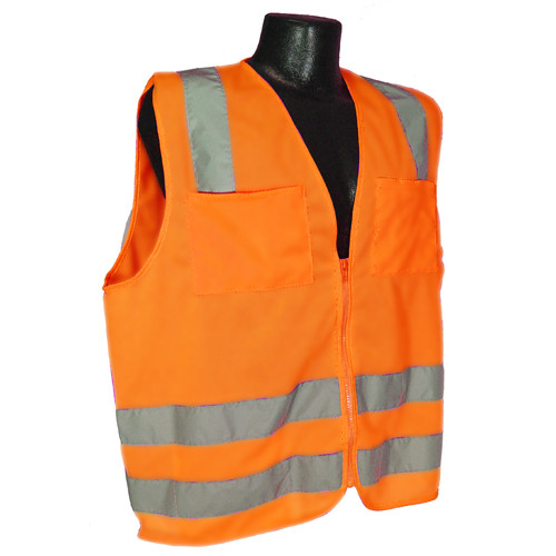 Radians SV8OS3X Saftey Vest Class 2, Solid Class 2 Orange, 3X-Large
