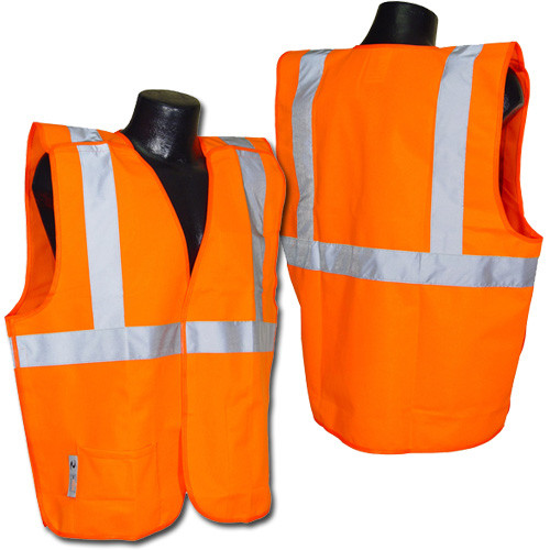 Radians SV4OS4X 5 PT. Breakawy Safety Vest Class 2, Breakaway Solid Orange, 4X-Large