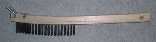 Foxy Mfg 20011 Curved Handle Wire Scratch Brush with Scraper