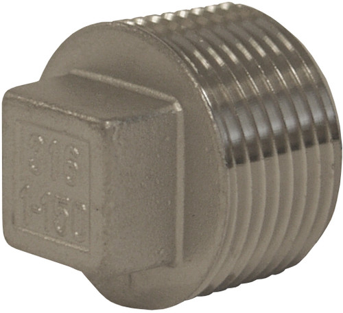 Dixon SHP38SS 3/8 square head plug - ss