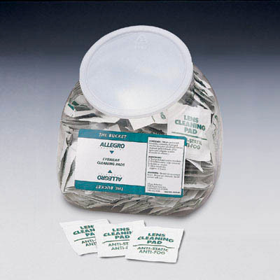 Allegro 0350-20 Bucket, Eyewear Cleaning Wipes 200/Container