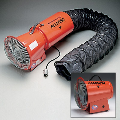 Allegro 9513-05 AC Axial Explosion-Proof Blower, 1/3 hp, includes 115V plug