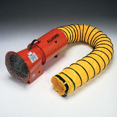 Allegro 9514-25E Axial Blower w/Canister: A.C. Electric 1/3 HP 220V/50 Hz Includes 25 Feet Ducting
