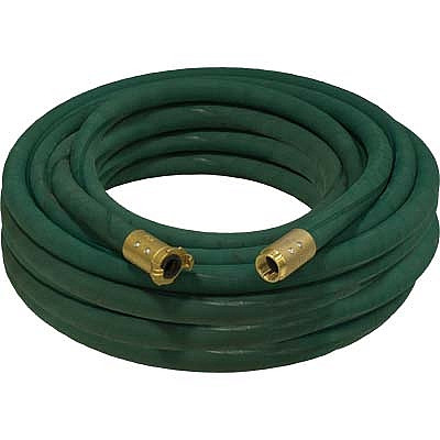 1" Blast Hose Assembly, Green, 100 Feet, Brass Fittings