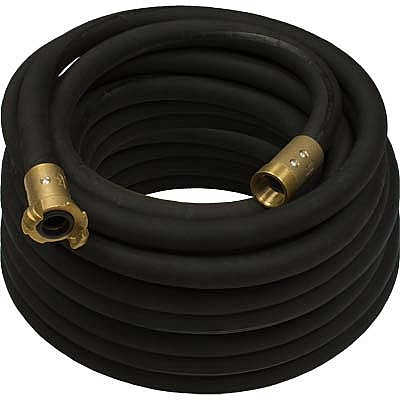 3/4" Blast Hose Assembly, Black, 100 Feet, Brass Fittings