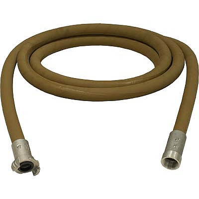 1" Blast Hose Assembly, Tan, 12-1/2 Ft, Aluminum Fittings