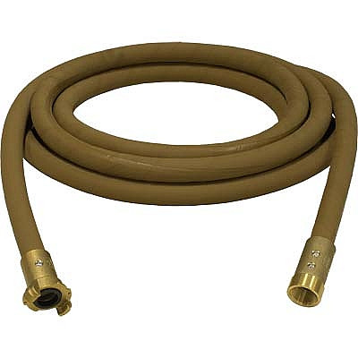 1" Blast Hose Assembly, Tan, 25 Feet, Brass Fittings