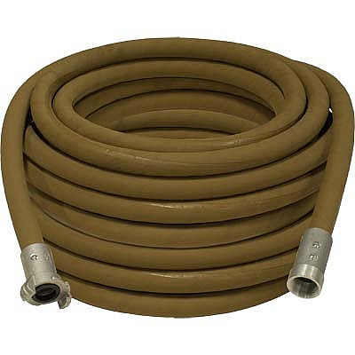 1" Blast Hose Assembly, Tan, 100 Feet, Aluminum Fittings
